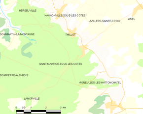 Poziția localității Saint-Maurice-sous-les-Côtes