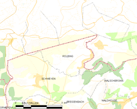 Mapa obce Rolbing
