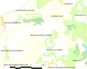 Poziția localității Saint-Aquilin-de-Corbion