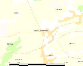 Mapa obce Sains-lès-Pernes