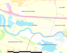 Mapa obce Barbey