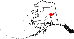 Map of Alaska highlighting Fairbanks North Star Borough.svg