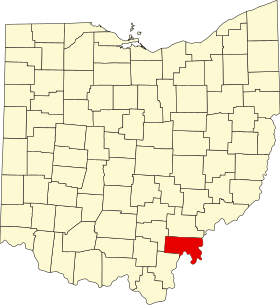 Placering af Meigs County (Meigs County)