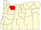 Map of Oregon highlighting Clackamas County.svg