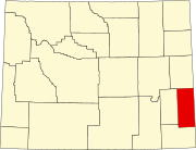 Carte du Wyoming mettant en évidence le comté de Goshen.svg