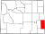 Map of Wyoming highlighting Goshen County.svg