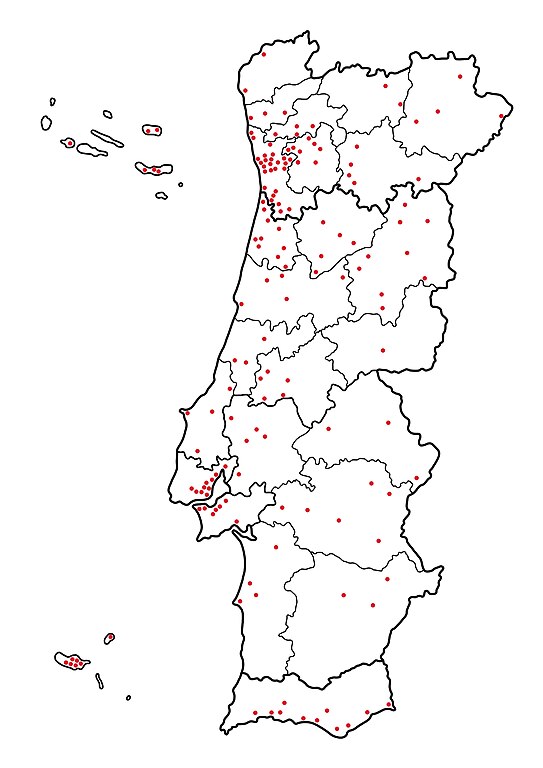 Resultado de imagem para mapa de portugal para colorir