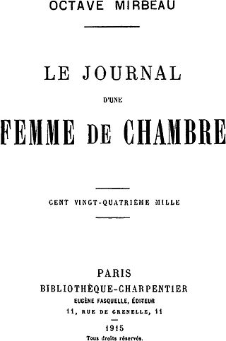 <i>The Diary of a Chambermaid</i> (novel) 1900 novel by Octave Mirbeau