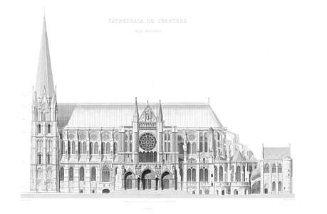 Monografie de la Cathedrale de Chartres - 10 Facade Meridionale - Gravure.jpg