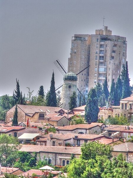 File:Montefiore Windmill Jerusalem.jpg