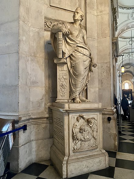 Statue of Jones in St Paul's Cathedral, London