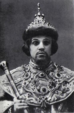 Moskvin nel ruolo dello zar Fëdor in Lo zar Fëdor Ioannovič (1898), di Aleksej Konstantinovič Tolstoj