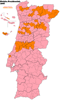 Most Voted Candidates in the Portuguese Presidential Elections 2001 by Municipality.png