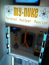 The "My Nuke Personal Nuclear Reactor" machine My Nuke arcade machine.jpg