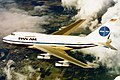 Pan American World Airways inflight from above
