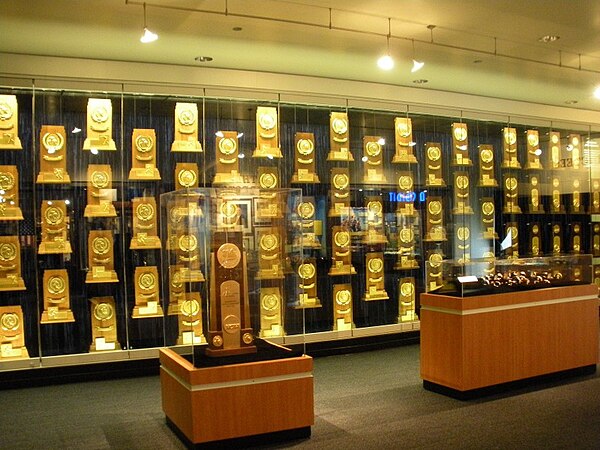 NCAA national championship trophies, rings, and watches won by UCLA teams