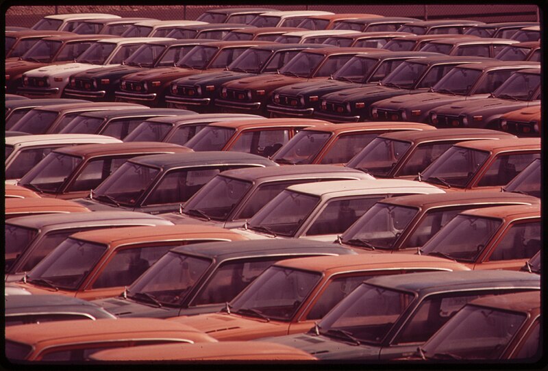 File:NEW MAZDA CARS AWAITING SHIPMENT AT TERMINAL ISLAND - NARA - 547742.jpg