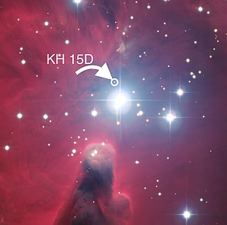 <span class="mw-page-title-main">KH 15D</span> Binary star system in the constellation Monoceros