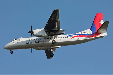 ไฟล์:Nepal_Airlines_Xian_MA60_in_new_livery_on_approach_into_Kathmandu.jpg