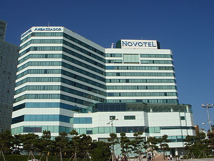 The Novotel on the beach in Haeundae