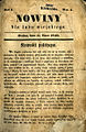 Front page of the Nowiny dla Ludu Wiejskiego magazine, 5 July 1848