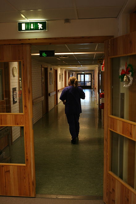A nurse at a nursing home in Nord-Trøndelag, Norway