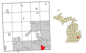 Oakland County Michigan Incorporated and Unincorporated areas Oak Park highlighted.svg