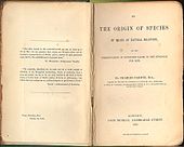 Charles Darwin: On the Origin of Species, 1859. Origin of Species.jpg