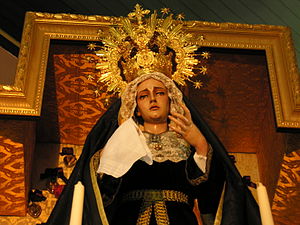 "Our Lady the Garden Enclosed", statue in the hermitage church of Warfhuizen. OurLady Warfhuizen.JPG