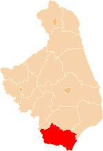 Localização do Condado de Siemiatycze na Podláquia.