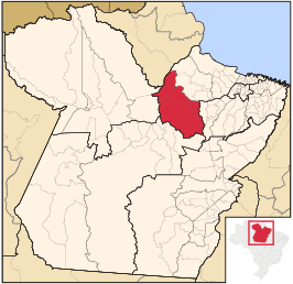 Ligging van de Braziliaanse microregio Portel in Pará