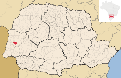 Localização de Ouro Verde do Oeste no Paraná