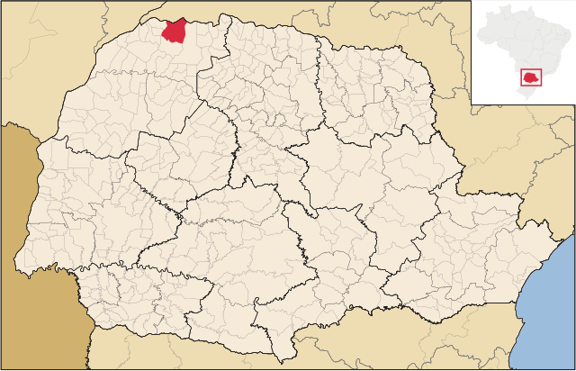 Localização de Terra Rica no Paraná