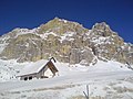 Passo Falzarego (2117m) - Chapel, View from Lagazuoi - panoramio.jpg1 280 × 960; 186 KB