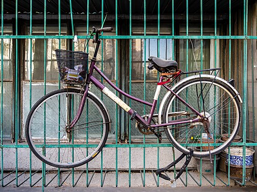 Bicycle on a grid in Beijing