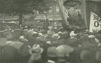 Pollard addressing a demonstration in Chelmsford, in 1919 Percy F. Pollard.jpg