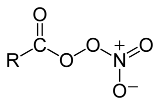 <span class="mw-page-title-main">Peroxyacyl nitrates</span> Pollutant chemicals of the form R–C(O)OONO2