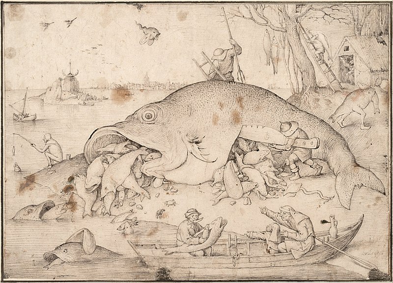 File:Pieter Bruegel the Elder - Big Fish Eat Little Fish, 1556 - Google Art Project.jpg