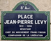 Plaque Place Jean Pierre Lévy - Paris VIII (FR75) - 2021-08-23 - 1.jpg