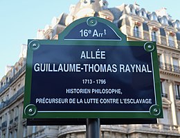 Иллюстративное изображение статьи Allée Guillaume-Thomas-Raynal