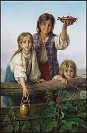 "Kjøp bær!", (1888), olje på lerret - privat samling.