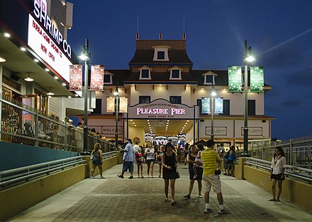 Pleasure Pier entrance in Galveston