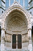 Portalen i domkyrkja i Chartres.