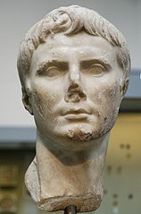 Marble bust of Augustus, dated after his death in 14 AD. British Museum, London, United Kingdom.