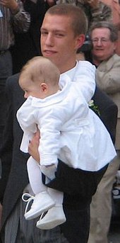 Louis with his son Gabriel after the wedding in Gilsdorf Prince Louis of Luxembourg.jpg