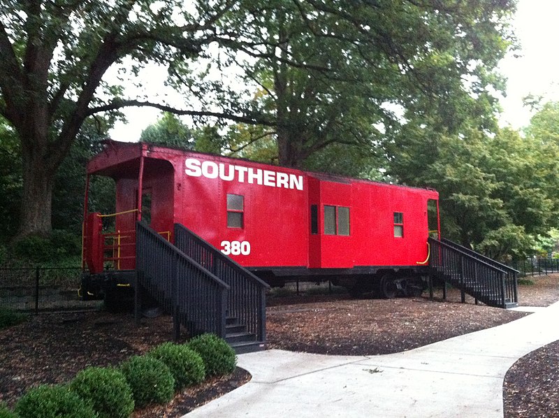 File:Pullen Park Childrens Railroad Oct 2013 Southern 380 Caboose - panoramio.jpg