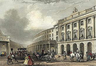 Incisione del progetto di Regent Street, di John Nash completato nel 1826