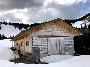 Eine der Almhütten an der Röthensteinalm