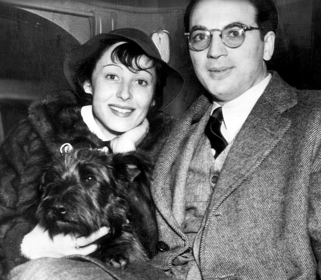 Luise Rainer and Clifford Odets in January 1937, shortly before their marriage