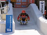 Deutsch: Vorletztes Saisonrennen im Rennrodel-Weltcup der Saison 2014/15 vom 19. bis 22. Februar 2015 in Altenberg/Erzgebirge. Tag 2: Nationencups. English: Luge world cup race season 2014/15 in Altenberg/Germany, 19th to 22nd Februar 2015. Day 2: Nations cup races.